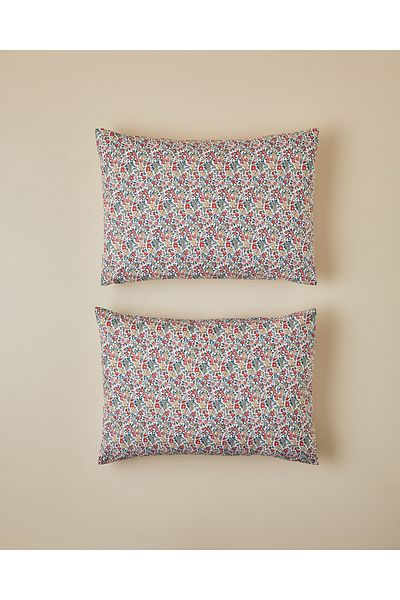 English Home Posy Garden Easy-Iron 2-Piece Pillow Case 50X70 cm Red - Green
