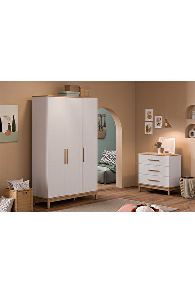 Almila Etto 3 Kapaklı Dolap