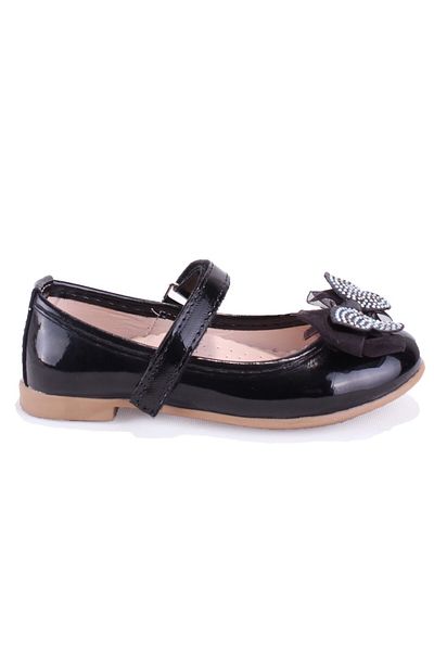 DAGOSTER Dja76-Hy10002 Black Patent Leather Orthopedic Girl's Ballerina Shoes