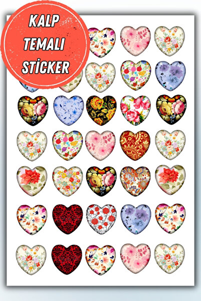 Genel Markalar Kalp Temalı Sticker Planner Ajanda Bullet Journal Için Uygun