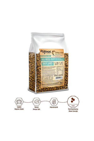 mydog Original Az Tahıllı Somon Balıklı Yavru Köpek Maması 1kg