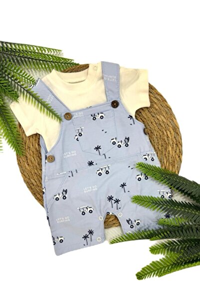 Moda Perisi Baby Erkek Bebek Kısa Kollu Salopet Tulum