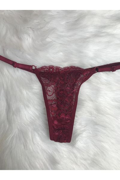 COLOR DE PIEL Γυναικείο σετ εσώρουχα 4 Luk Thong (Μαύρο-Βουργουνδία-Εκρού-Ροζ)