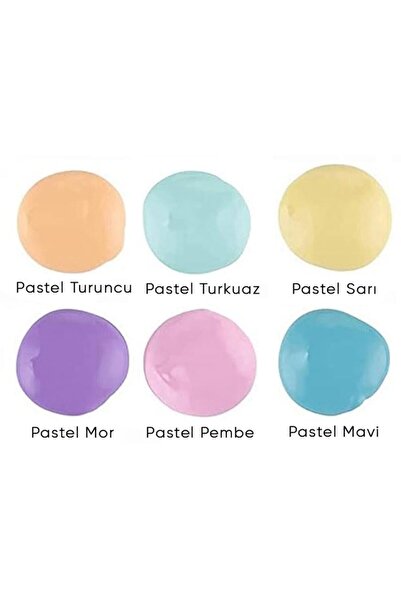 Artzone Akrilik Boya Seti 6 Renk x 60ml. - Pastel Renkler (ys)