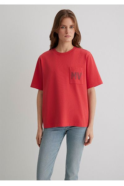 Mavi Mv Printed Regular Fit Single Pocket T-Shirt
