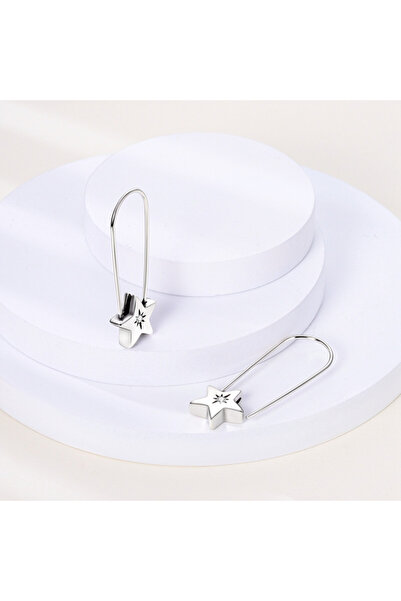 delis Σκουλαρίκια με αστέρια από ασήμι 925, επιπλατινωμένα με ρόδιο, μοντέρνα κοσμήματα ουράνιας αισθητικής