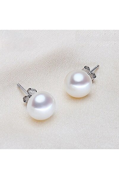 delis Σκουλαρίκια με μαργαριτάρια 925 από ασήμι, επιπλατινωμένα με ρόδιο, κλασικό στυλ