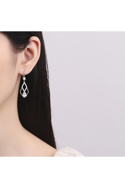 delis Cercei Argint 925, Jw838, Model Elegant, Placati Cu Rodiu