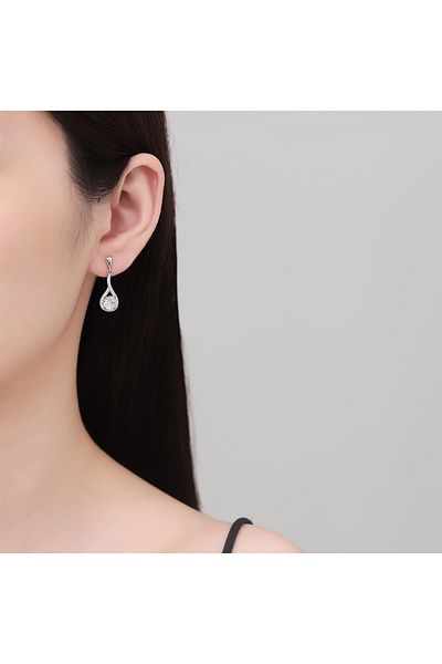 delis Cercei Argint 925, Jw1269, Model Elegant, Placati Cu Rodiu