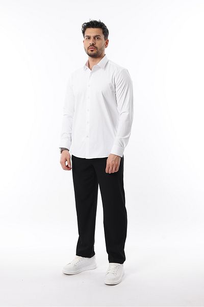 İDS COLLECTİON Extra Lycra Modern Slim Fit Satin Fabric Long Sleeve Men's Shirt