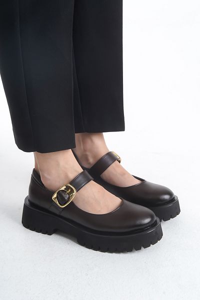 MARSEDO Γυναικεία Loafer με αγκράφα με χοντρό τακούνι casual παπούτσια Keira