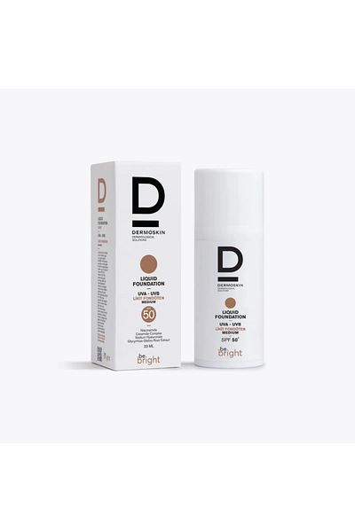 Dermoskin Be Bright Spf50 - 33ml Medium Liquid Foundation
