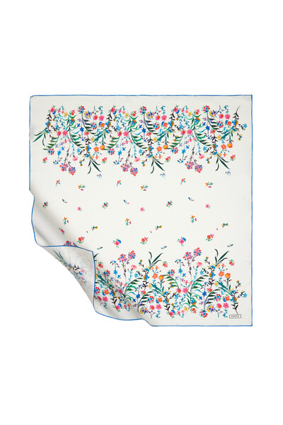 ipekevi Eșarfă de mătase Tivil alb perlat Daydream