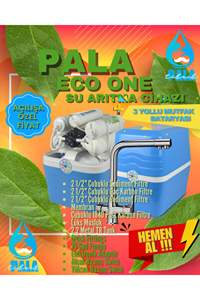 ECO Su Arıtma Cihazı 8 Lt. Çelik Tank 5 Filtreli Ters Osmoz Teknolojisi + Krom 3 Yollu Musluk
