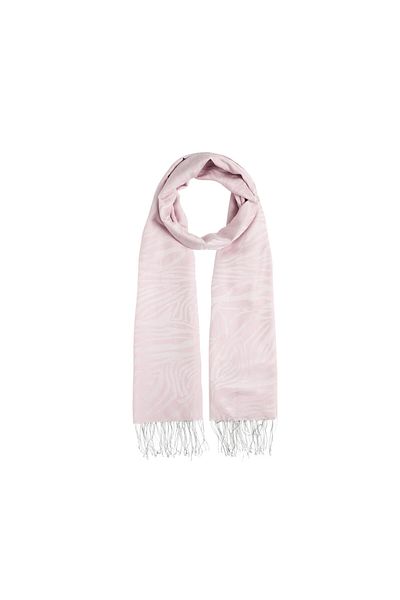 ipekevi Βαμβακερό μεταξωτό σάλι με Dusty Pink Zebra Pattern