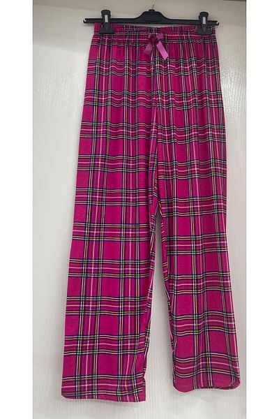 BOYRAZ Dark Dark Pink Checked Casual Single Bottom Pajama for Summer Eva88888888888888