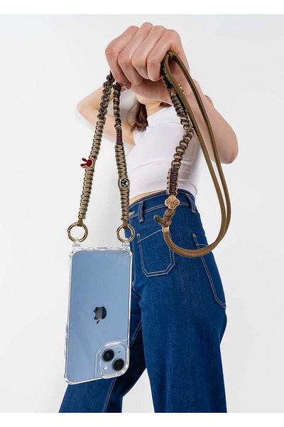 Happy-Nes Wild Moss Phone Strap-Compatible with iPhone 14
