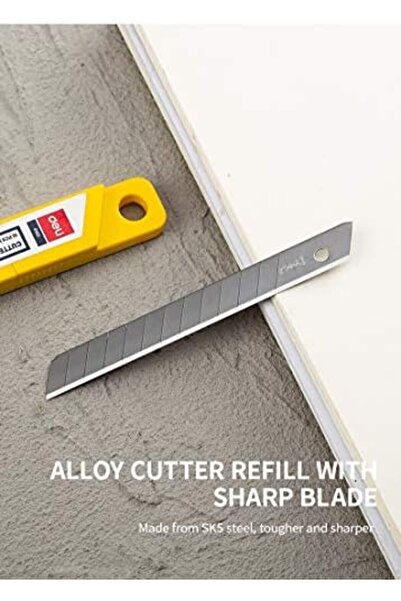Deli E2012 Cutter Blade|10pcs Snap-Off Blades|SK5|80mmx9mmx.4mm