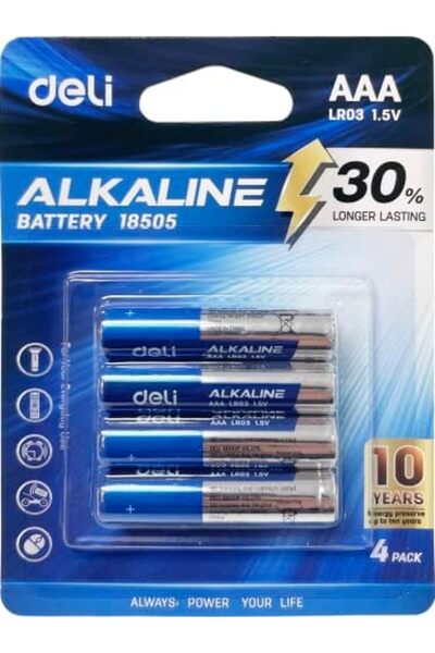 Deli AAA LR03 Alkaline Battery 4-Pieces