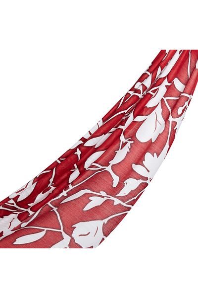 ipekevi Burgundy Contour Patterned Shawl