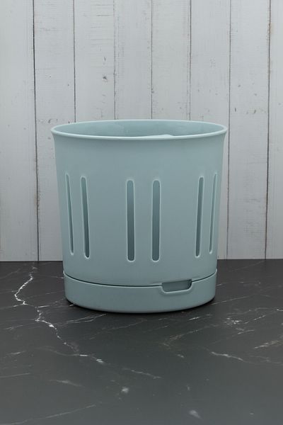 Fesya Home Πάγκος LİNYA Κυλινδρική θήκη για μαχαιροπίρουνα με αρθρωτό δοχείο νερού Organizer κουζίνας - Water Green
