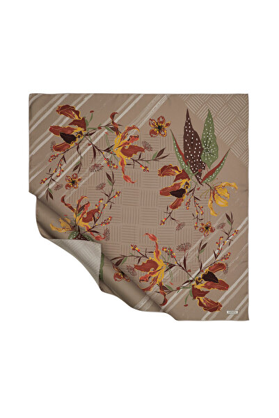 ipekevi Vizon Vahşi Çiçekler Tivil İpek Eşarp