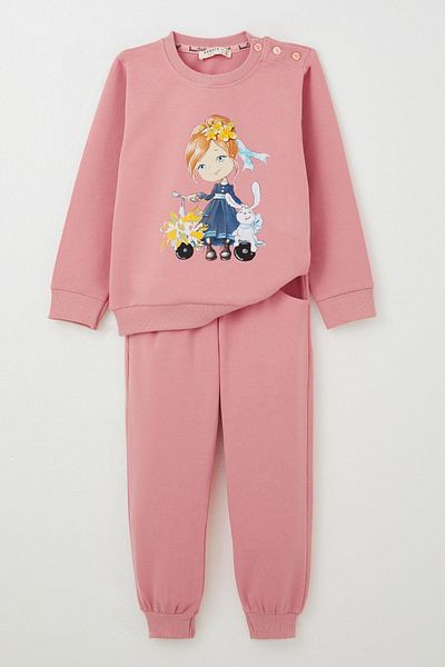 Breeze Tracksuit for Girl Scooter 1,5-5 Years, Dried Rose