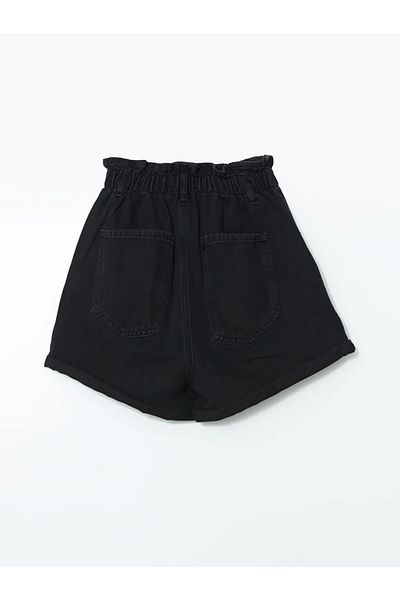 LC Waikiki LCW Jeans Μαύρο Γυναικείο Jean σορτς με ελαστική μέση Slouchy Fit