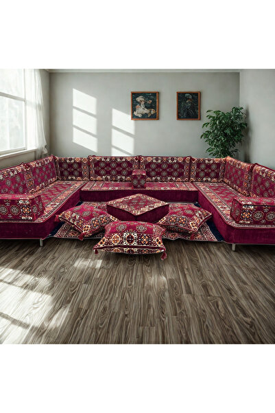 daireden U Tipi Şark Köşesi Takımı | Yükseklik 20cm | Süngerli | Yıkanabilir ...