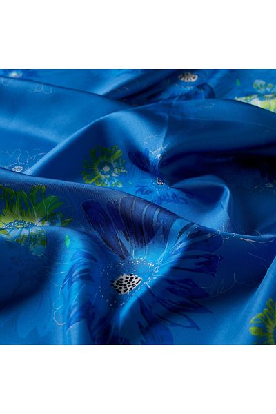 ipekevi Μεταξωτό μαντίλι Indigo Single Flower Tivil