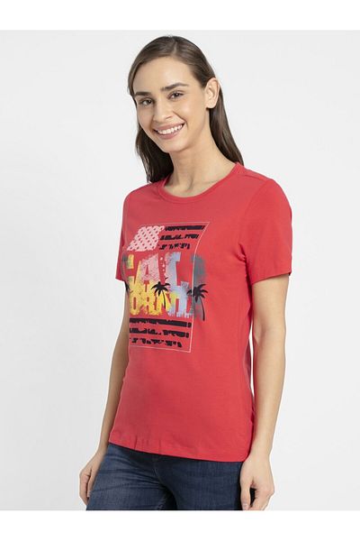 JOCKEY USA Orignals Crew Neck T Shirt UL02-0103-Hibiscus
