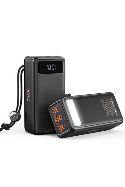 megaMobile Powerbank VEGER Tank Boost, 3x USB-A, 2x USB-C, Lightning, 56 000m...