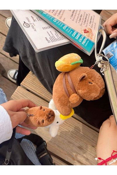 HEY GİDİ GİFT Cute Capybara Plush / Soft Inside / Plush Keychain / Capybara Toy / Figure High Quality