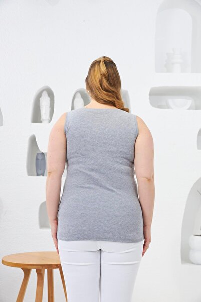 RMG Front Snap Fastener Large Size Undershirt Gray1