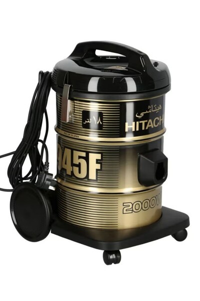 HITACHI مكنسة كهربائية، نوع أسطوانة، 18 لتر، 2000 وات، أسود - Cv-945F Ss220 Bk،