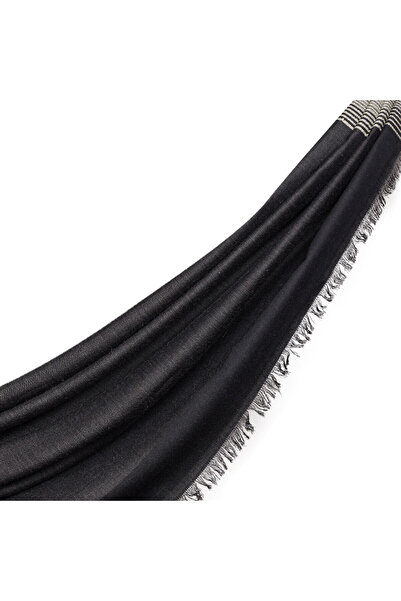 ipekevi Антрацитовий шарф з вовни та шовку з вкрапленнями