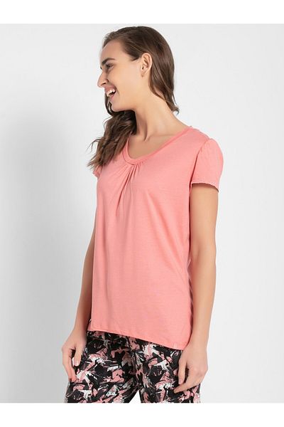 JOCKEY Relax V-Neck Sleep Tee RX12-0105-Peach Blossom