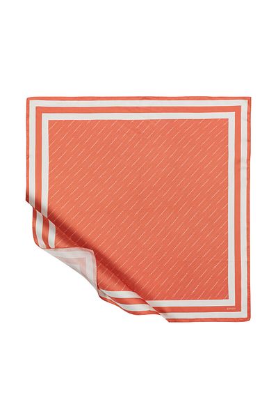 ipekevi Eșarfă de mătase Signature Coral Tivil în dungi