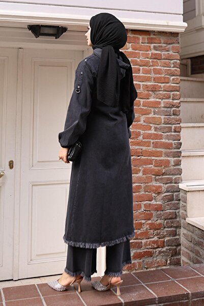 Modamihram Костюм з димчастого деніму - з бахромою, модель 19243