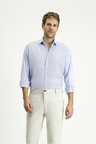 Kiğılı Long Sleeve Regular Fit Patterned Cotton Shirt