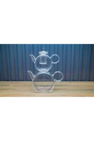 Kuka Borosilicate Heat Resistant Glass Teapot Special Design Transparent 600 1500ml