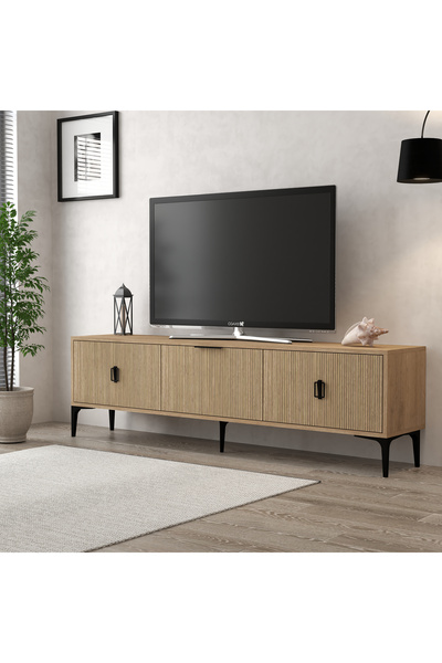 Evmo Home 3803 Neva Tv Ünitesi 180 Cm 3 Kapaklı Sepet - Yunus Tv Sehpası