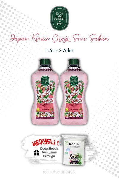 Eyüp Sabri Tuncer Japanese Cherry Blossom Eyüp Sabri Tuncer Liquid Soap 1.5L with Rosie X2