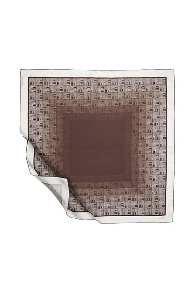 ipekevi Μεταξωτό φουλάρι Qufi Pattern Bitter Brown Tivil