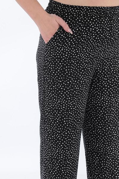 STELLETO Pantaloni de vară largi, cu model din viscoză țesută
