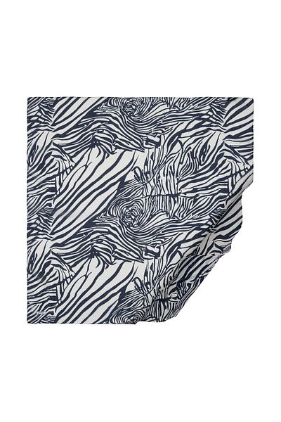 ipekevi Βαμβακερό κασκόλ με μοτίβο Navy Blue Zebra