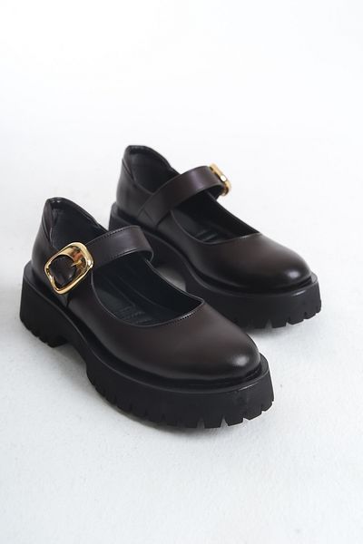 MARSEDO Γυναικεία Loafer με αγκράφα με χοντρό τακούνι casual παπούτσια Keira
