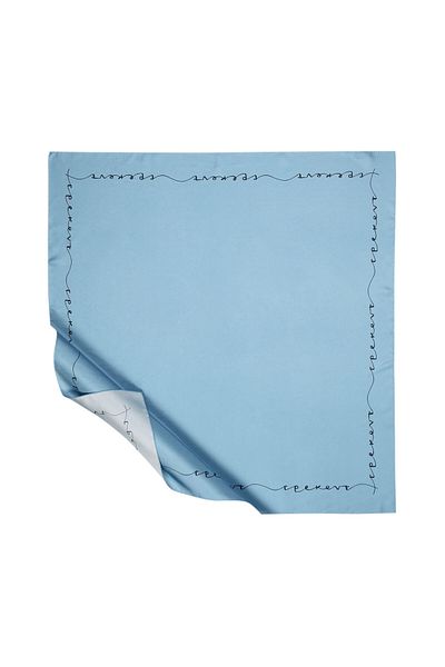 ipekevi Μεταξωτό μαντήλι Sky Blue Signature Tivil