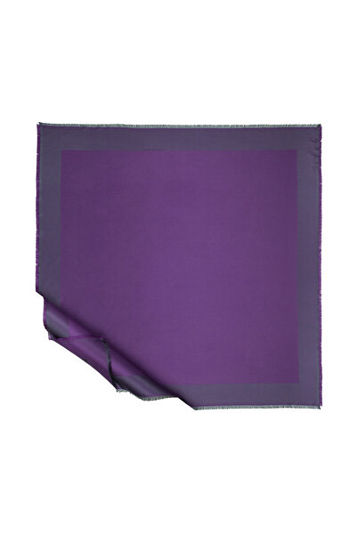 ipekevi Фіолетовий двосторонній шовковий шарф