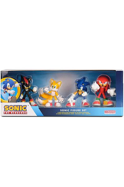 Sonic مجموعة شخصيات سونيك القنفذ من كومانسي، عبوة من 4 قطع، 90300